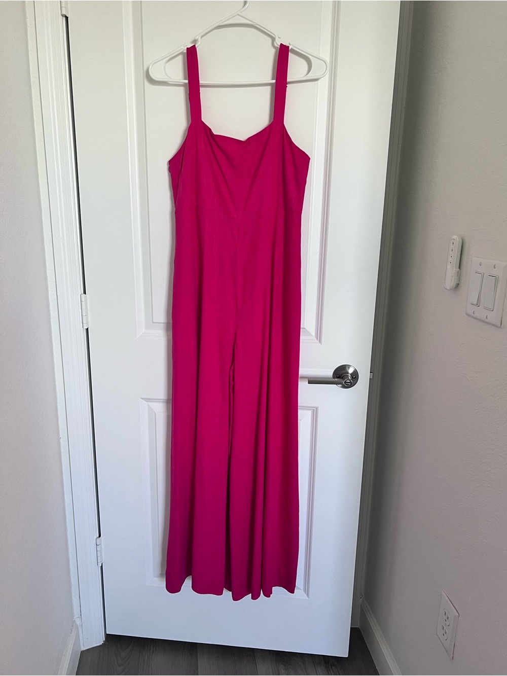 Express Fuchsia wide legs jumpsuit